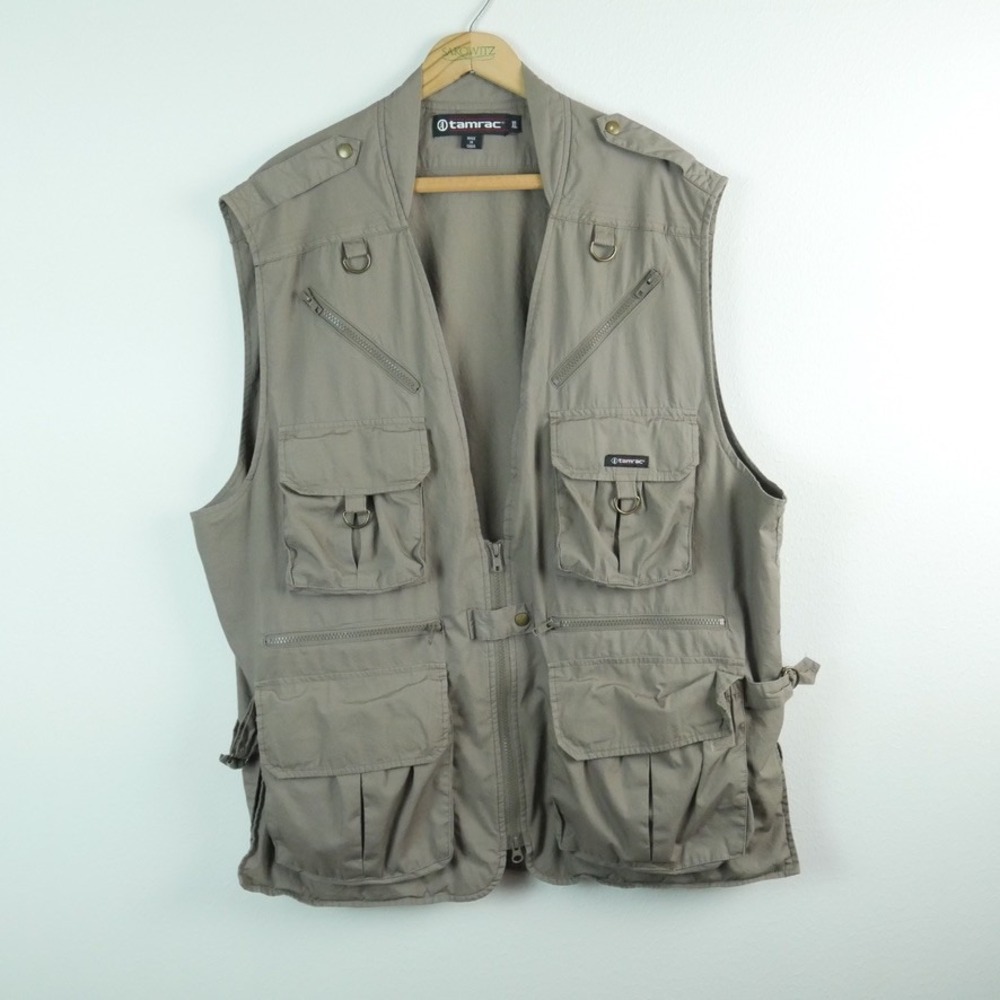 Tamrac Photographer Vest XL Safari Gorpcore Cotton Multi Pocket Fishing Utility